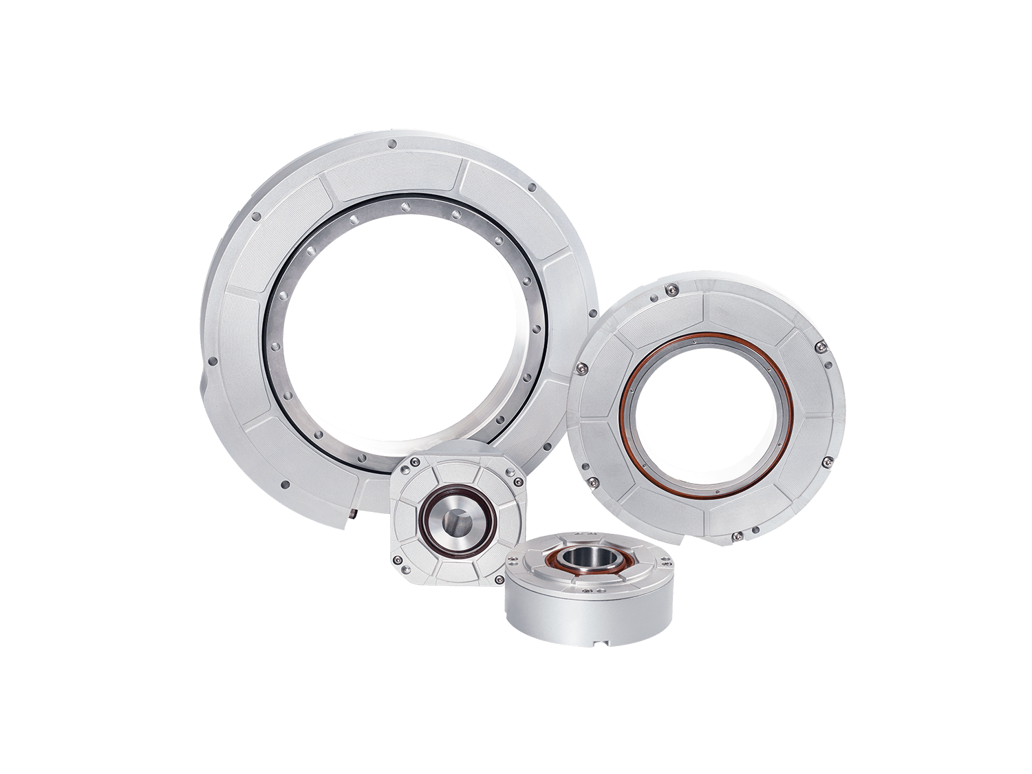 Angle encoders with integral bearing